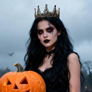 Black Baroque Queen Crown